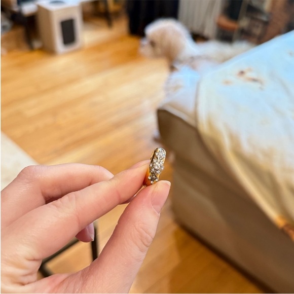 Fendi Gold Earring Cuff with Silver Detailing - Picture 3 of 7